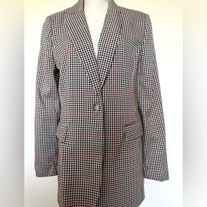 Marled houndstooth blazer